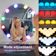 Multicolor RGB Mirror Lights – Adjustable Brightness & Modes